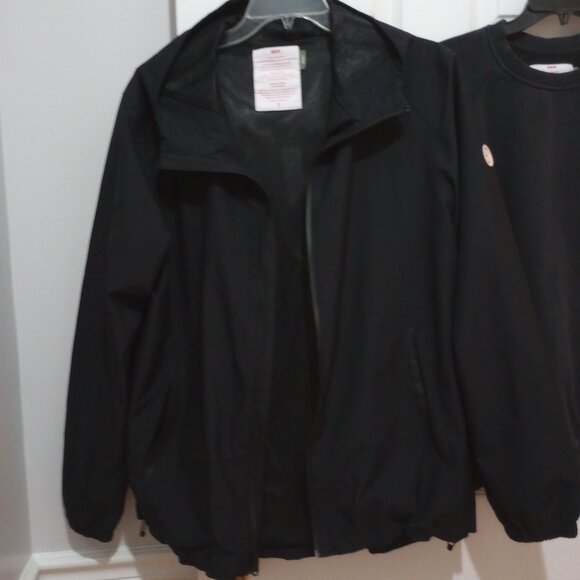 Mens GLOBE Breaker Spray Windbreaker Jacket & Traveler Sweatshirt Black sz L - Picture 2 of 12